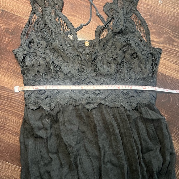 Free People Black Adella Slip Lace Dress Size Small - Picture 5 of 7